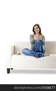 Woman on a sofa