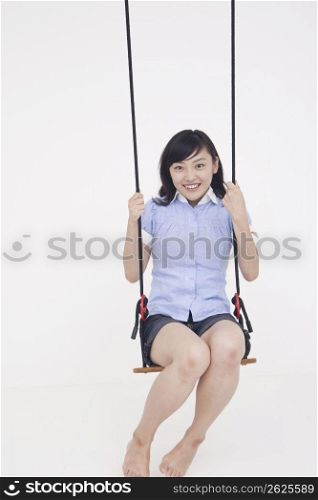 woman on a swing