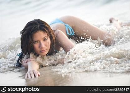 Woman On Beach