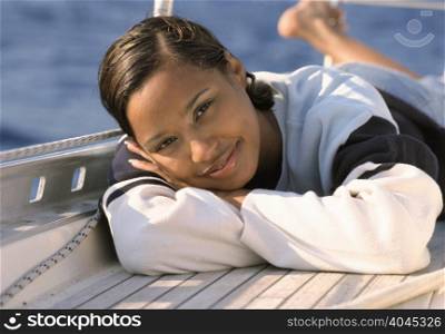 Woman on boat