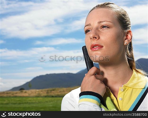 Woman on Golf Course