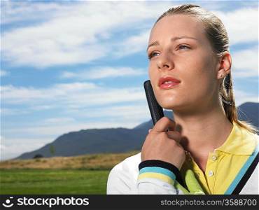 Woman on Golf Course