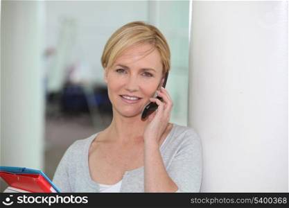 Woman on mobile phone
