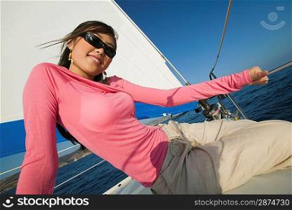 Woman on Sailboat