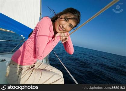 Woman on Sailboat