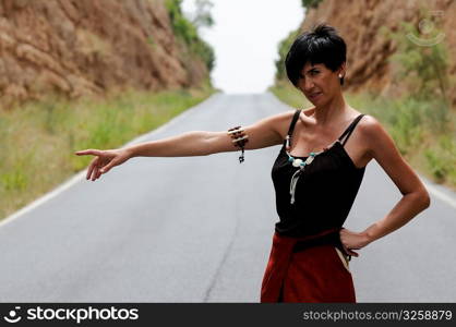 Woman on the road
