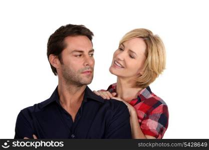Woman persuading her husband