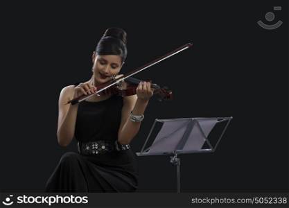 Woman playing the violin