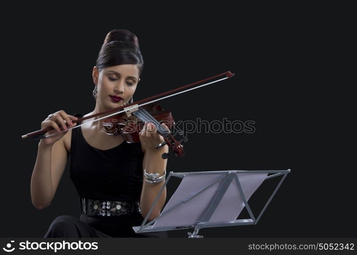 Woman playing the violin