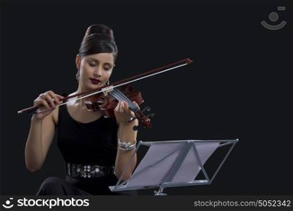 Woman playing the violin