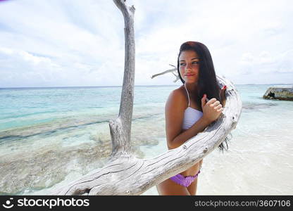 Woman portrait on beach