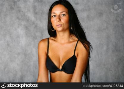 Woman posing in her underwear