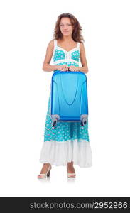 Woman preparing for travel on summer vacation