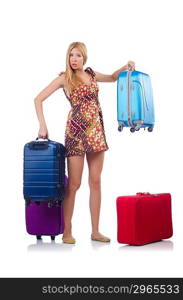 Woman preparing for travel on summer vacation