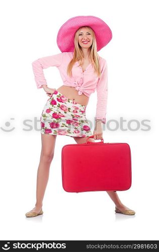 Woman preparing for travel on summer vacation