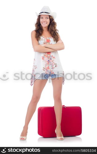 Woman preparing for travel on summer vacation