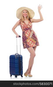 Woman preparing for travel on summer vacation