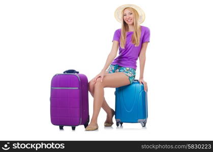 Woman preparing for travel on summer vacation