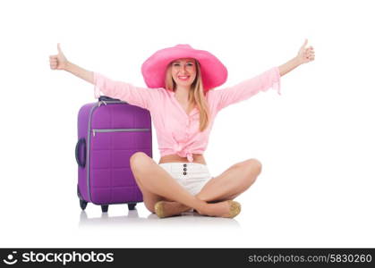 Woman preparing for travel on summer vacation