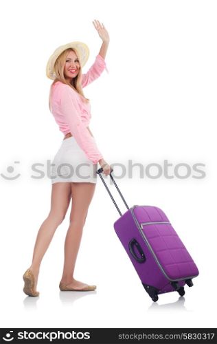 Woman preparing for travel on summer vacation