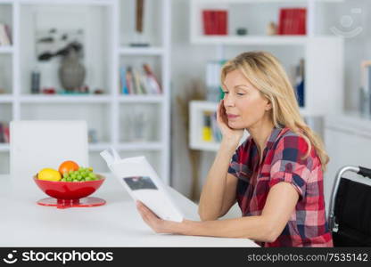 woman reading a book