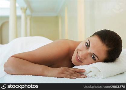 Woman Relaxing at Spa