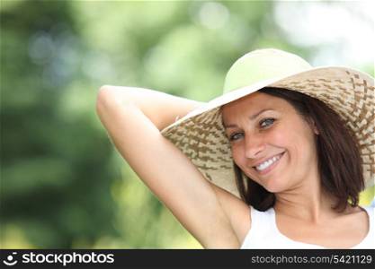 woman relaxing in the sun