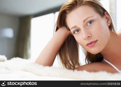 Woman Relaxing on a Soft Blanket