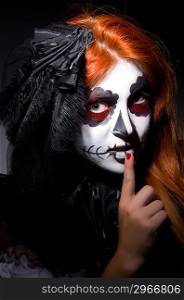 Woman satana in halloween concept
