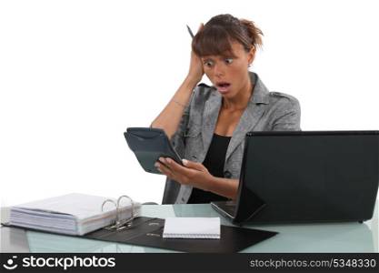 Woman shocked by financial results