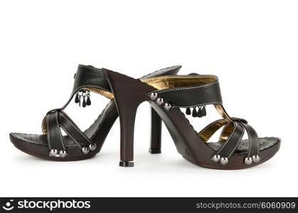 Woman shoes isolated on the white