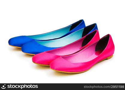 Woman shoes isolated on the white background