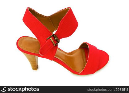 Woman shoes isolated on the white background