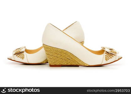 Woman shoes isolated on the white background