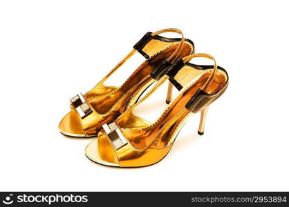 Woman shoes isolated on the white background