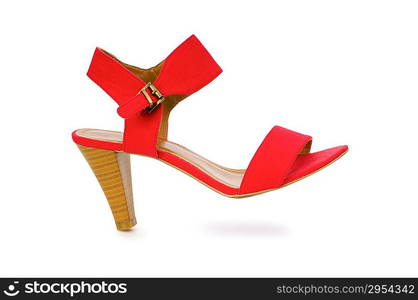 Woman shoes isolated on the white background