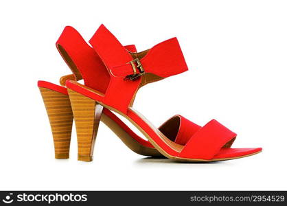 Woman shoes isolated on the white background