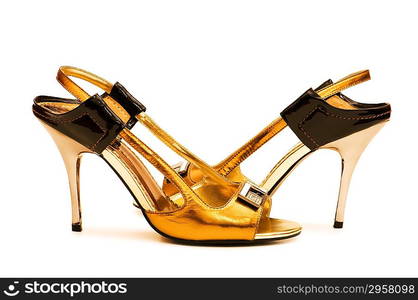 Woman shoes isolated on the white background