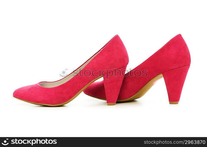 Woman shoes isolated on the white background