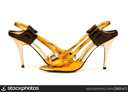 Woman shoes isolated on the white background