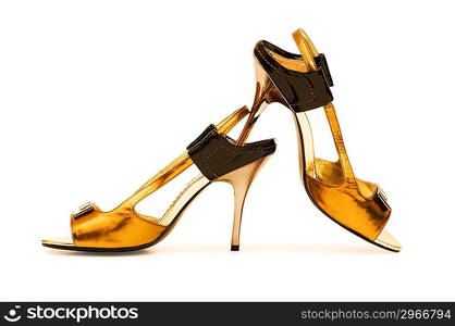 Woman shoes isolated on the white background