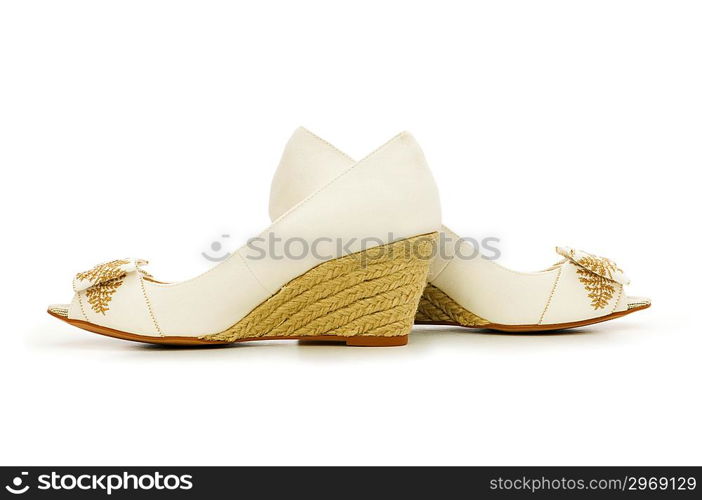 Woman shoes isolated on the white background