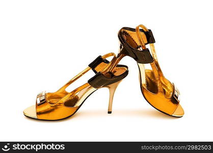 Woman shoes isolated on the white background