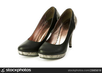 Woman shoes isolated on the white background