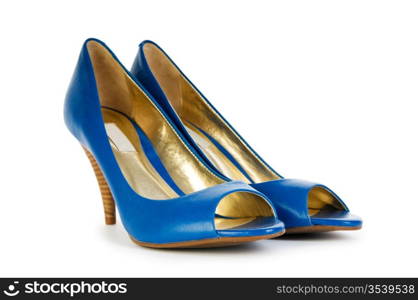 Woman shoes isolated on the white background