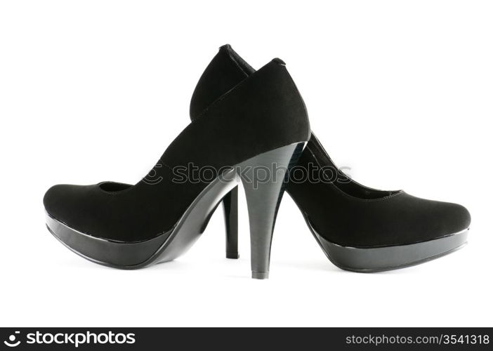 Woman shoes isolated on the white background