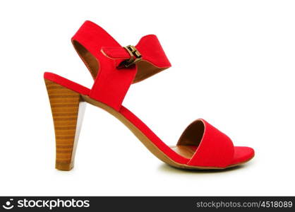 Woman shoes isolated on the white background