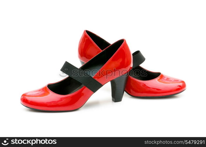 Woman shoes isolated on the white background