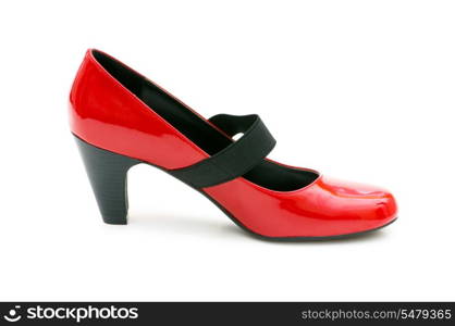 Woman shoes isolated on the white background