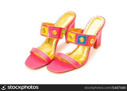 Woman shoes isolated on the white background